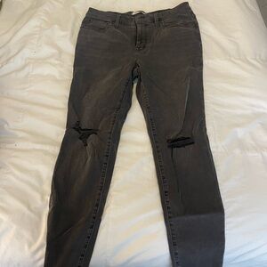 Madewell 9" MID-RISE SKINNY Black Jeans
